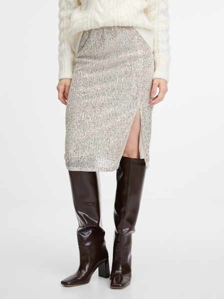 Orsay Krémová dámská pouzdrová sukně ORSAY