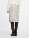 Orsay Krémová dámská pouzdrová sukně ORSAY