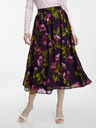 Orsay Fialová dámská midi sukně s květinovým vzorem ORSAY