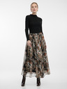 Orsay Hnědá dámská vzorovaná midi sukně ORSAY