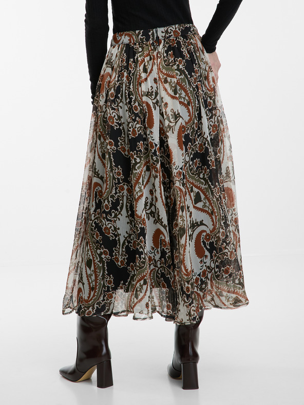 Orsay Hnědá dámská vzorovaná midi sukně ORSAY