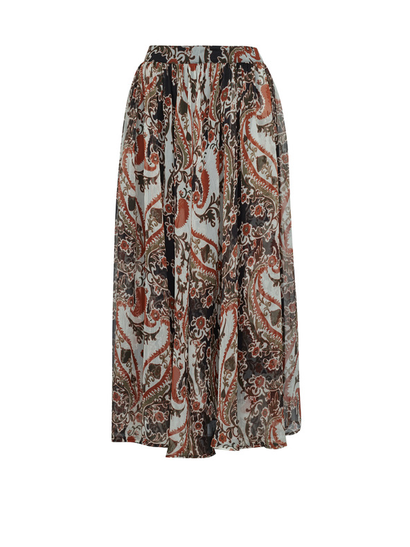 Orsay Hnědá dámská vzorovaná midi sukně ORSAY
