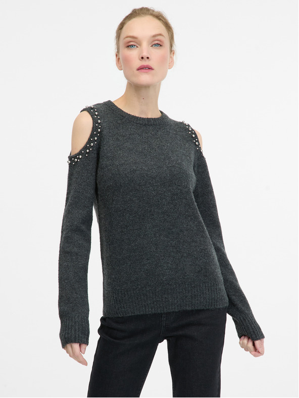 Orsay Tmavě šedý dámský svetr ORSAY