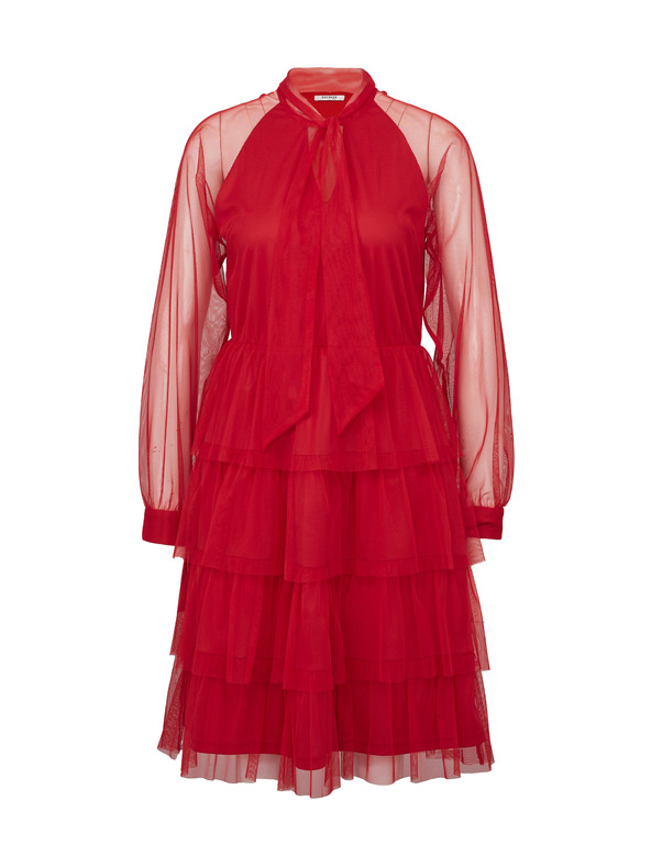 Orsay Červené dámské šaty ke kolenům ORSAY