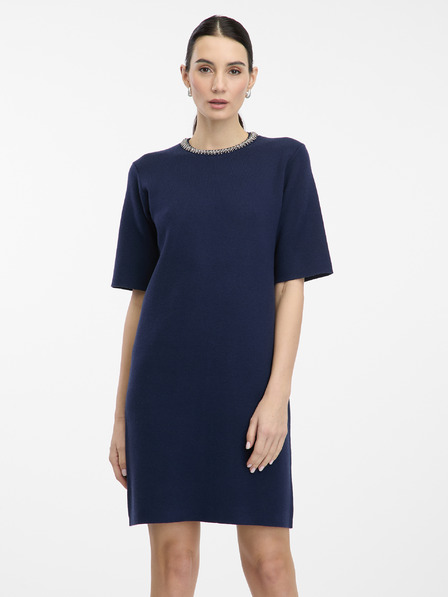 Orsay Tmavě modré dámské mini šaty ORSAY