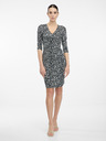 Orsay Černé dámské vzorované šaty ke kolenům ORSAY