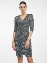 Orsay Černé dámské vzorované šaty ke kolenům ORSAY