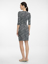 Orsay Černé dámské vzorované šaty ke kolenům ORSAY