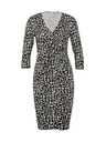 Orsay Černé dámské vzorované šaty ke kolenům ORSAY
