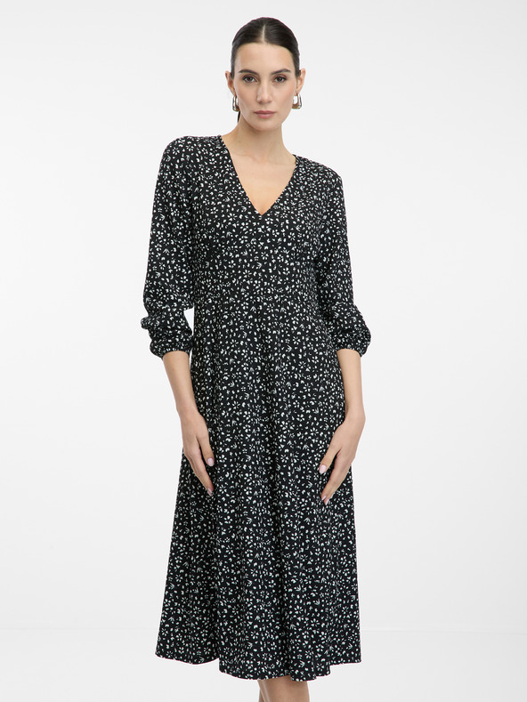 Orsay Černá dámská midi šaty ORSAY