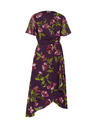 Orsay Fialové dámské midi šaty s květinovým vzorem ORSAY