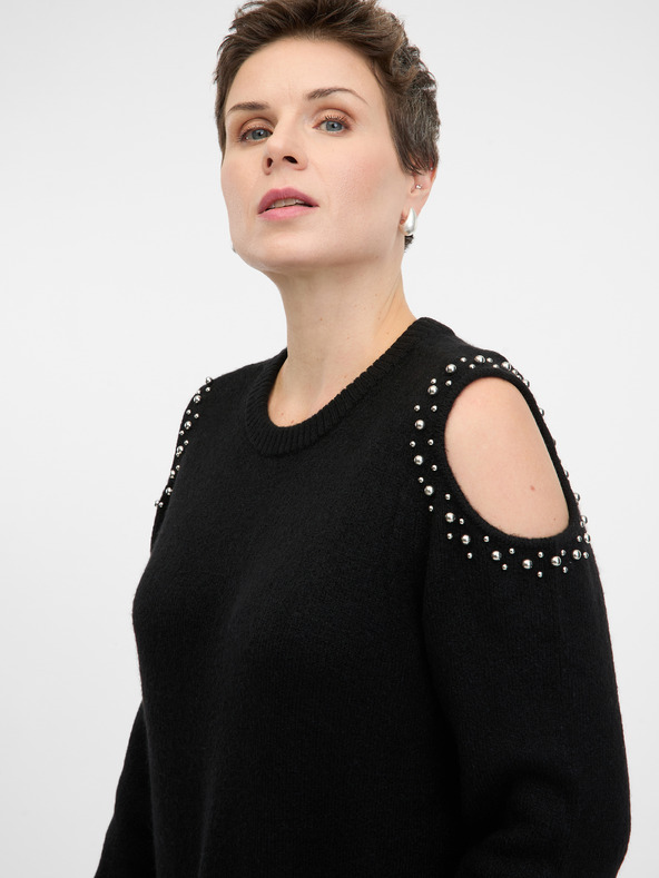 Orsay Černé dámské svetrové šaty ORSAY