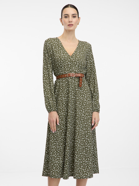 Orsay Zelené dámské midi šaty ORSAY