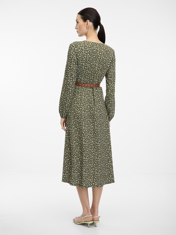 Orsay Zelené dámské midi šaty ORSAY