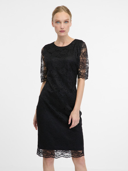 Orsay Černé dámské šaty ke kolenům ORSAY