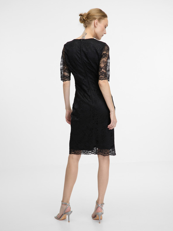 Orsay Černé dámské šaty ke kolenům ORSAY