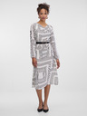 Orsay Bílé vzorované dámské šaty ke kolenům ORSAY