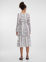 Orsay Bílé vzorované dámské šaty ke kolenům ORSAY