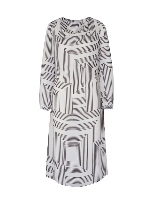 Orsay Bílé vzorované dámské šaty ke kolenům ORSAY