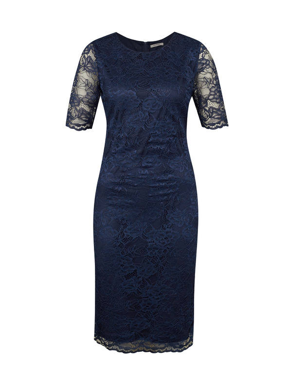 Orsay Modré dámské pouzdrové šaty ke kolenům ORSAY