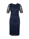 Orsay Modré dámské pouzdrové šaty ke kolenům ORSAY