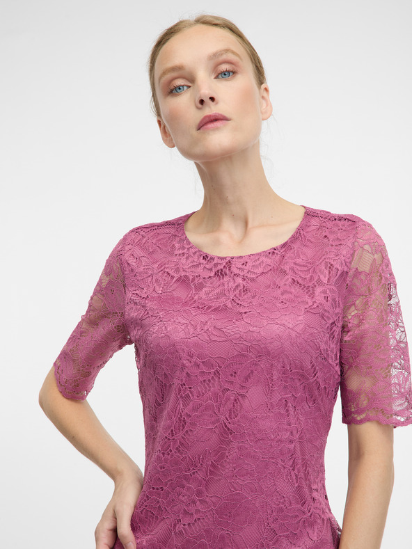 Orsay Růžové dámské šaty ke kolenům ORSAY