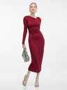 Orsay Vínové dámské midi šaty ORSAY