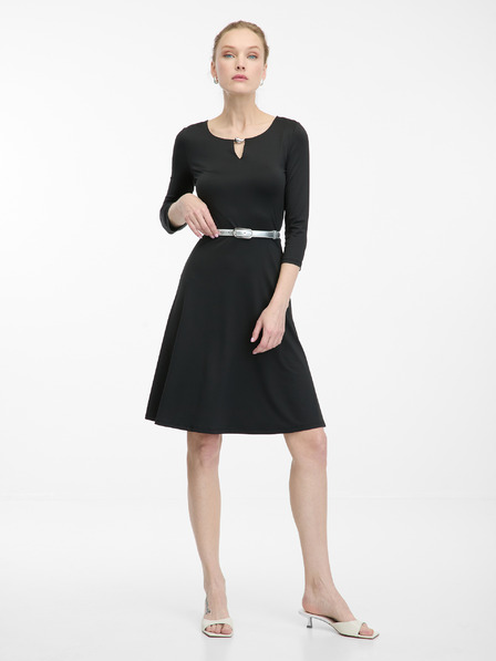 Orsay Černé dámské šaty ke kolenům ORSAY