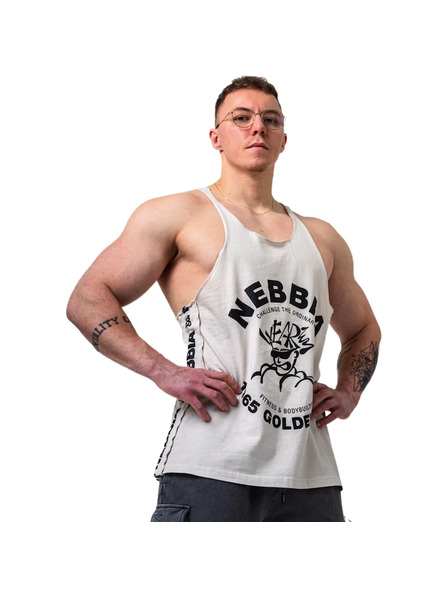 Nebbia Washed muscle back stringer GOLDEN AGE 791 M,light grey
