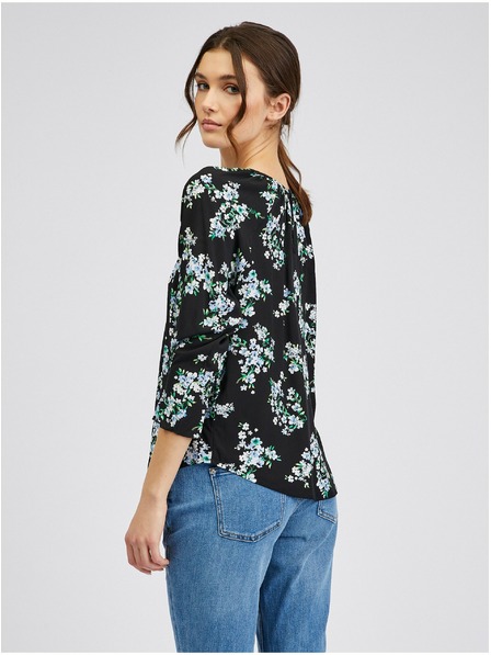 Orsay Černá dámská květovaná halenka ORSAY