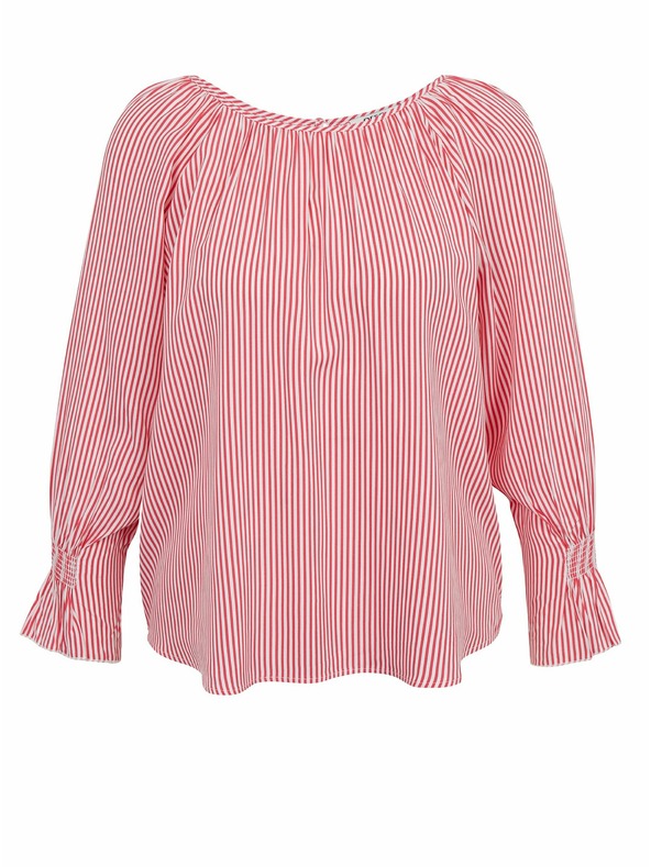 Orsay Tmavě růžová dámská pruhovaná halenka ORSAY