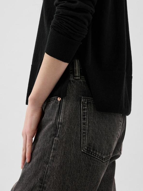 GAP Lněný svetr s rozparky GAP