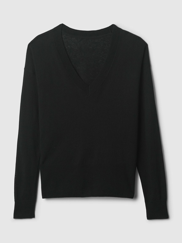 GAP Lněný svetr s rozparky GAP