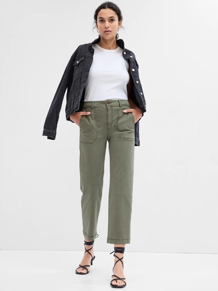 GAP Kalhoty girlfriend khaki high rise Utility GAP