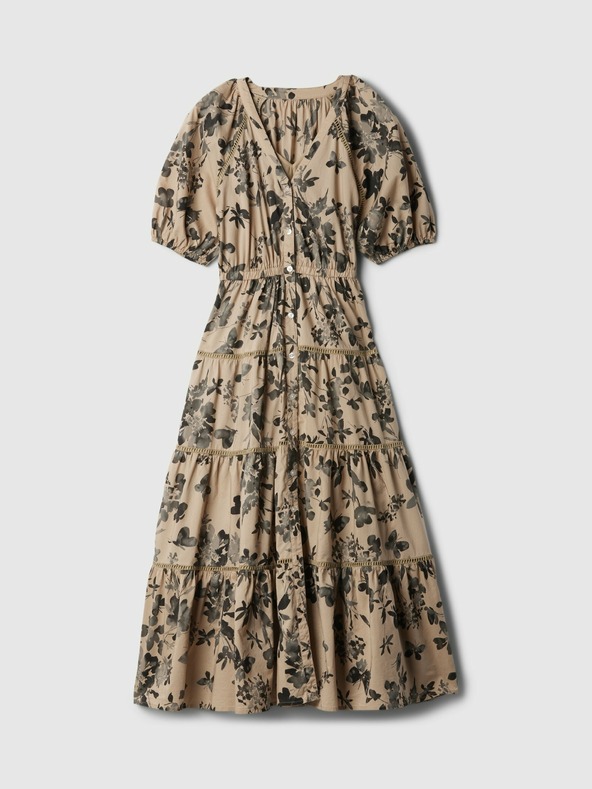 GAP Květované košilové maxi šaty Gap