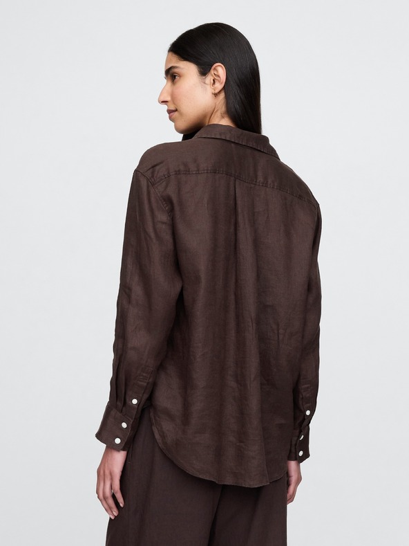 GAP Lněná oversize košile Big Shirt GAP
