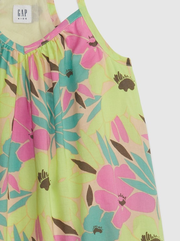 GAP Dětské květované šaty na ramínka GAP