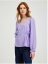 Orsay Světle fialová dámská kostkovaná halenka ORSAY