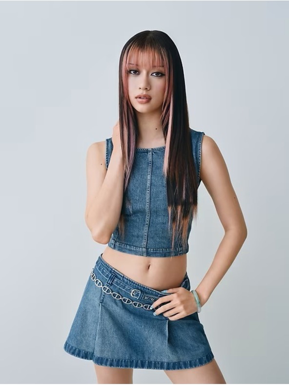 GAP Džínový crop top GAP