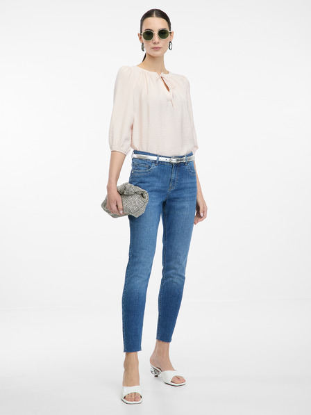 Orsay Světle růžová dámská halenka s tříčtvrtečním rukávem ORSAY