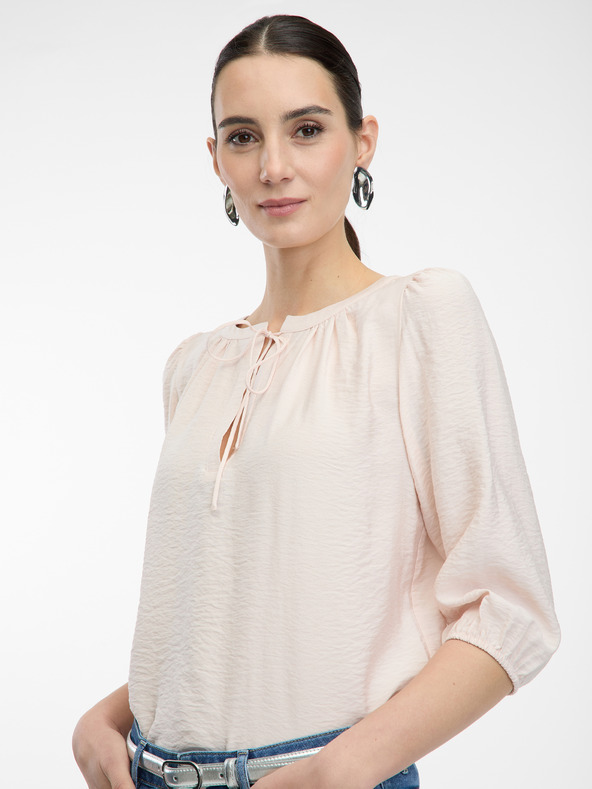 Orsay Světle růžová dámská halenka s tříčtvrtečním rukávem ORSAY