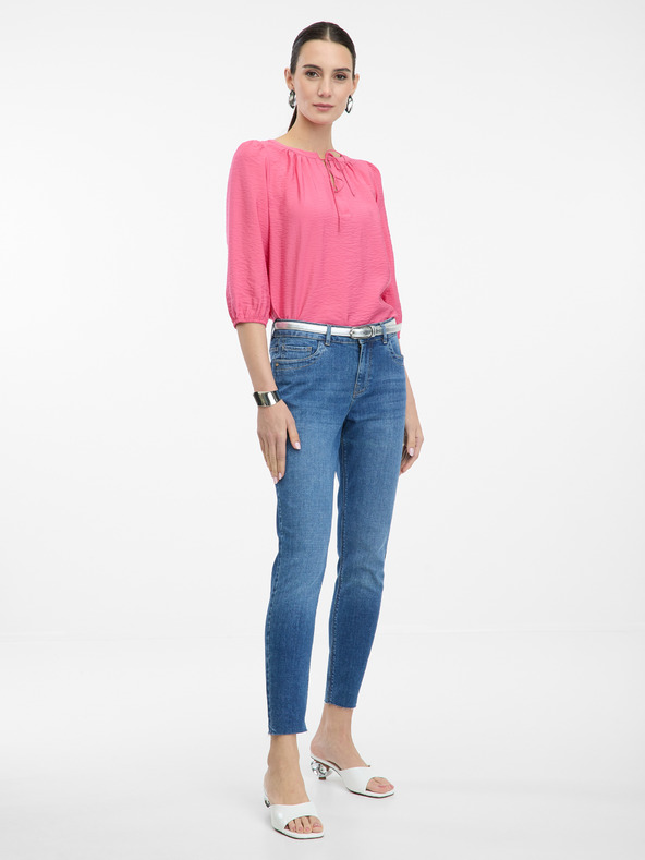 Orsay Růžová dámská halenka s tříčtvrtečním rukávem ORSAY