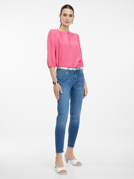 Orsay Růžová dámská halenka s tříčtvrtečním rukávem ORSAY