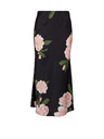 Orsay Černá dámská midi sukně s květinovým vzorem ORSAY
