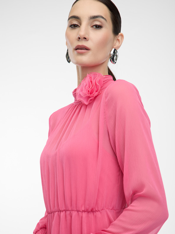 Orsay Růžové dámské šaty ke kolenům ORSAY