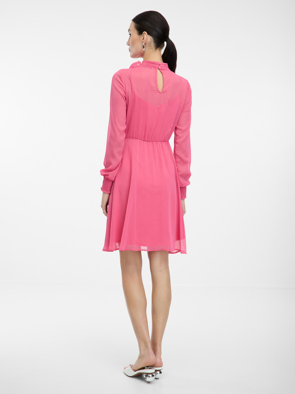 Orsay Růžové dámské šaty ke kolenům ORSAY