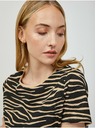 Orsay Béžovo-černé tričko se zvířecím vzorem ORSAY