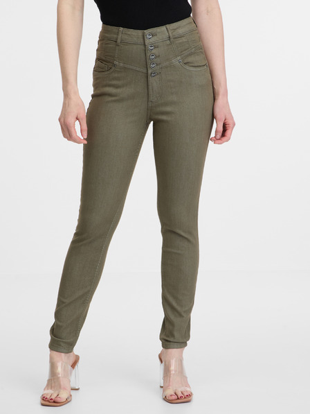 Orsay Khaki dámské skinny fit džíny ORSAY
