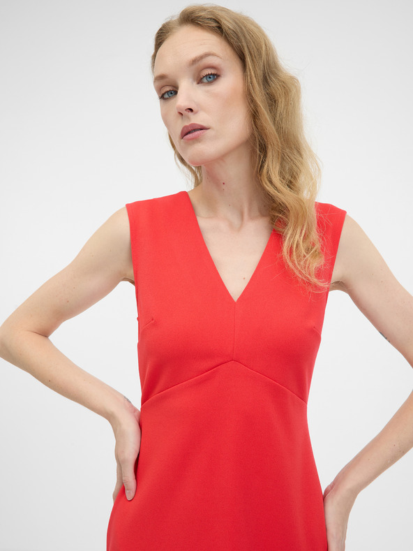 Orsay Červené dámské šaty ke kolenům ORSAY