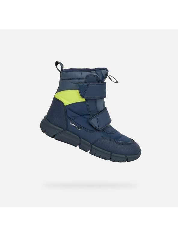 Geox Tmavě modrá chlapecká zimní obuv Geox Flexyper Boy B ABX